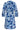 24377 Dames Jurk Met Bloemenprintcrochet Detail | White - Blue