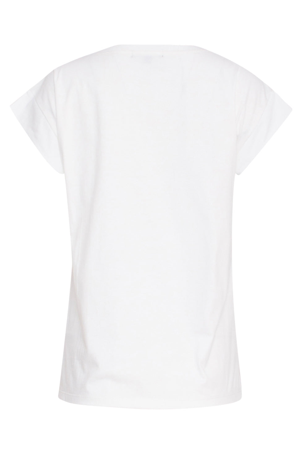 24386 Dames T-Shirt Met Korte Mouwenbloemenprint | White - Muticolour