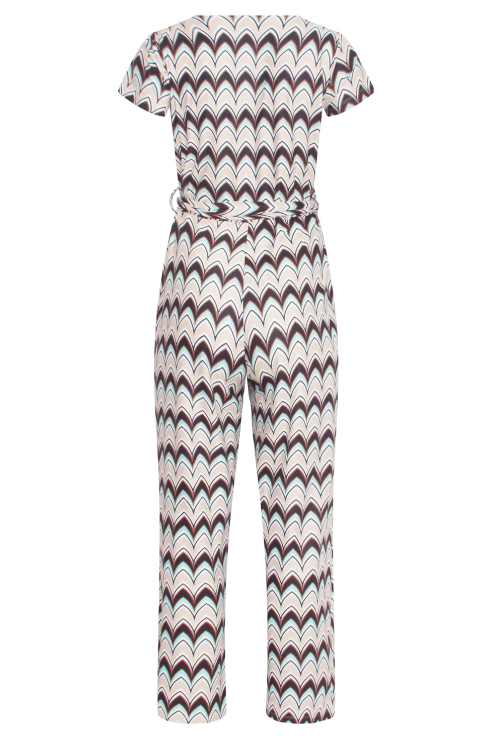 24427 Zachte Stretch Grafische Print Zomer Jumpsuit | Muticolour