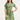 24431 Zacht Stretch Abstract Print Zomerjurk - Tinten | Black - Green
