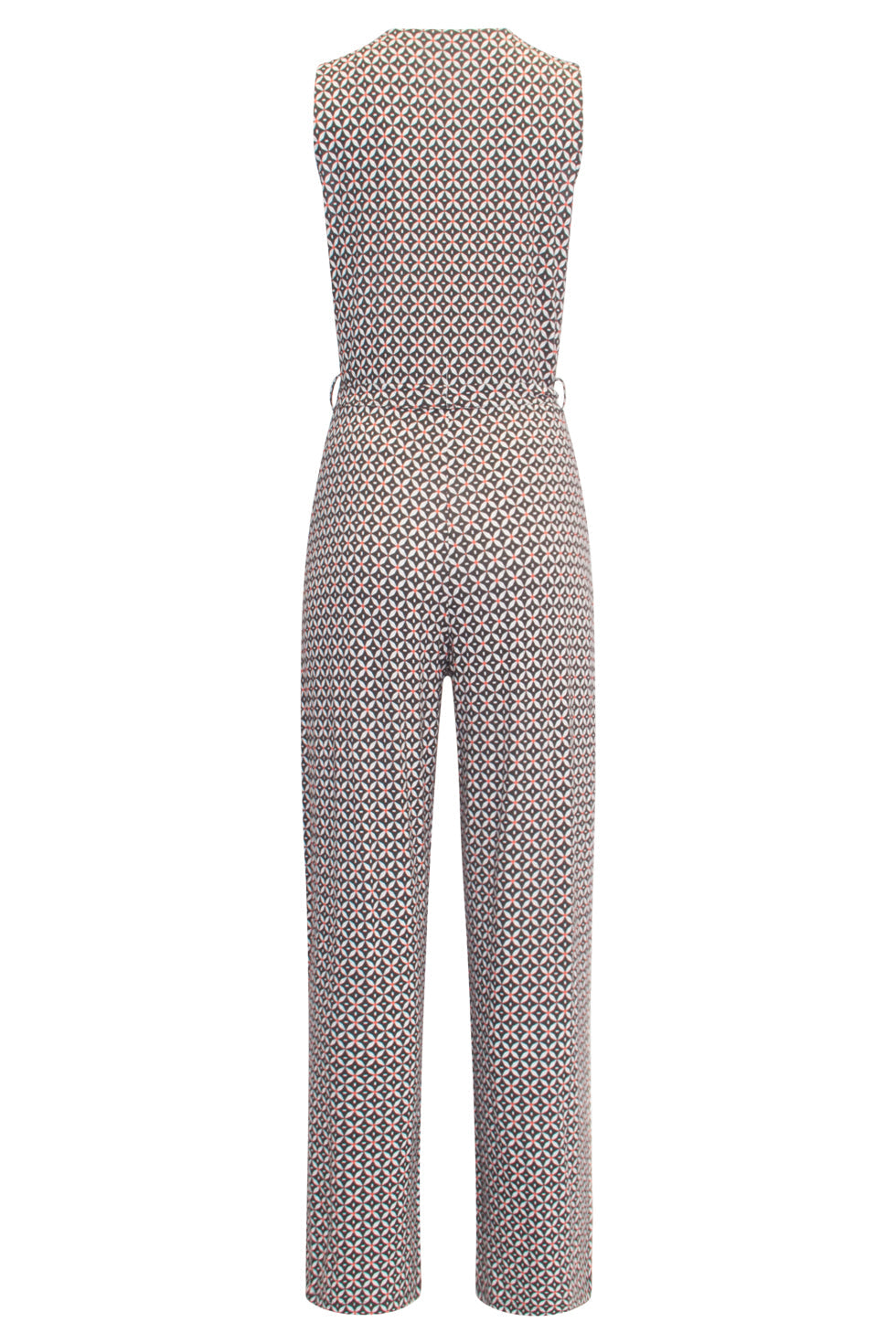 24439 Donkere Grafische Print Jumpsuit | Muticolour