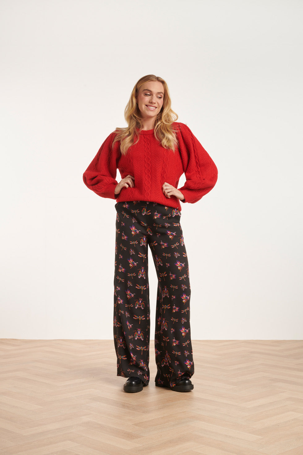 24505 E Wijde Broek Met Vrolijke Insectenprint | Black - Muticolour