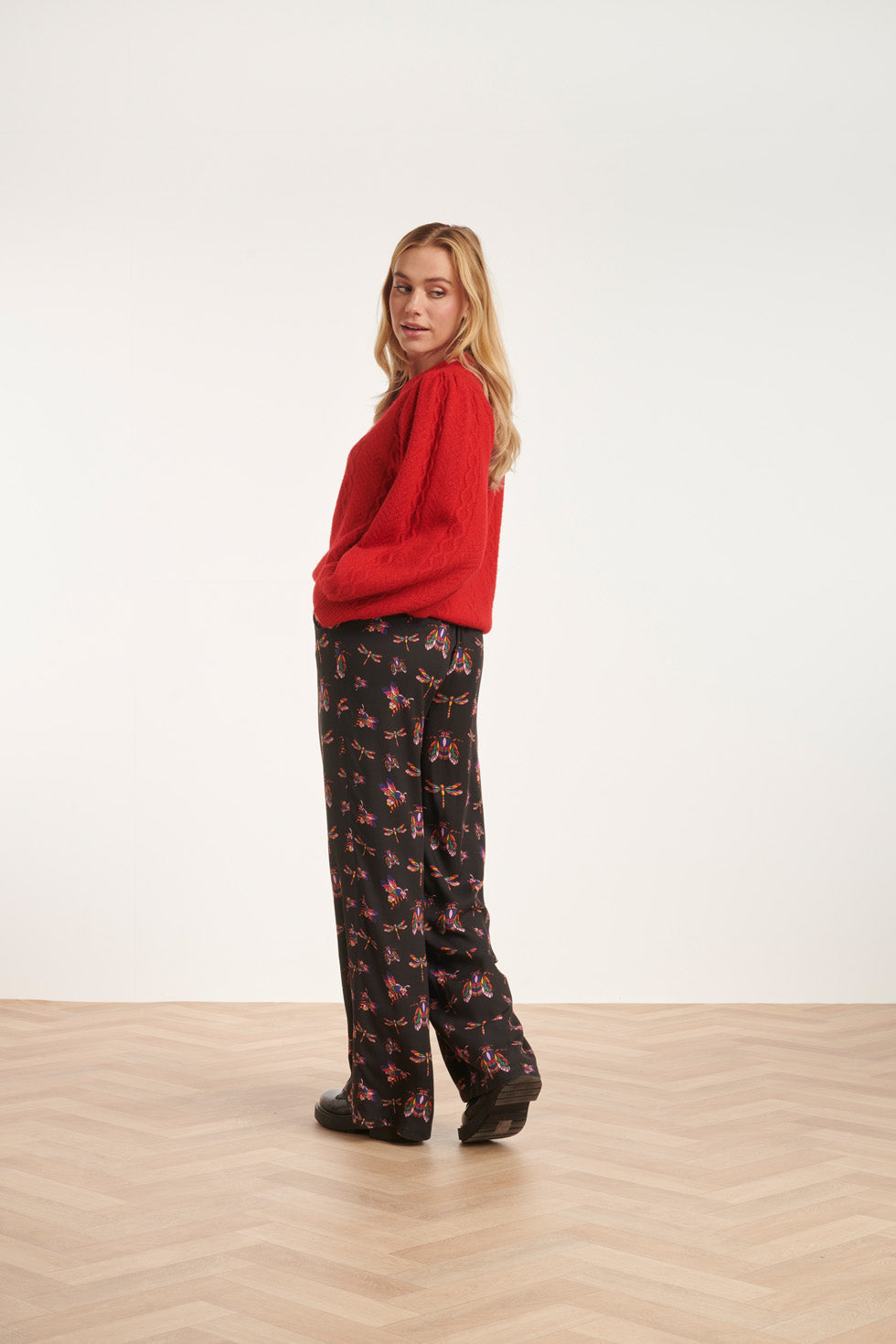 24505 E Wijde Broek Met Vrolijke Insectenprint | Black - Muticolour