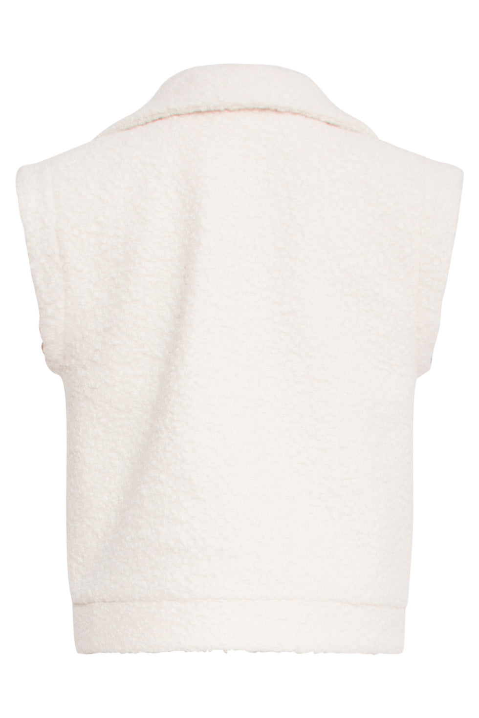 24554 Open Bouclé Gilet | Off White