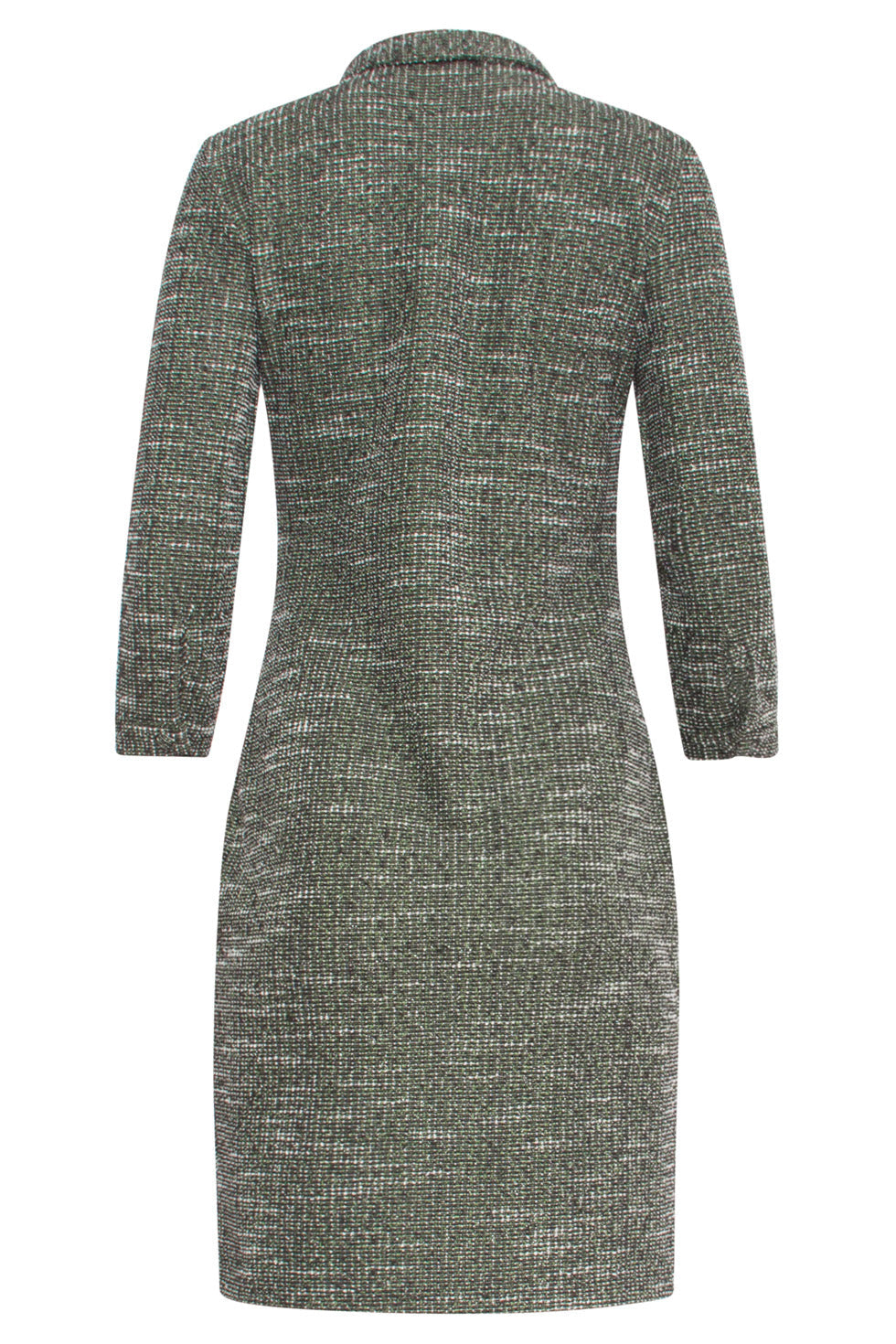 24566 Korte Strakke Polo Jurk | Light Green - Muticolour