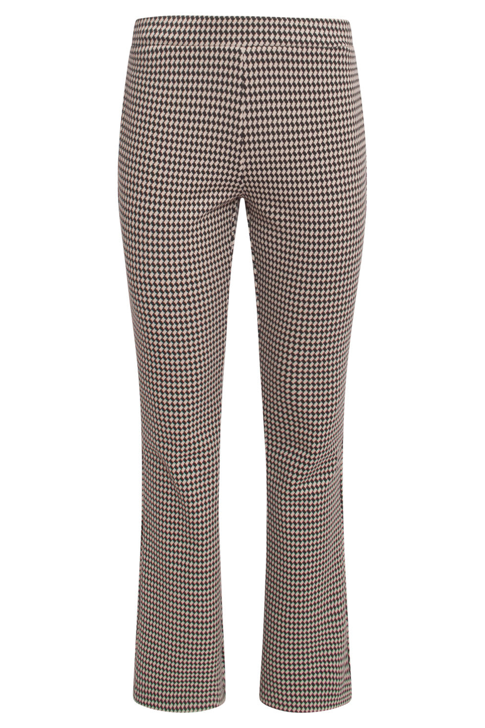 24575 Diamant Gedessineerde Flared Leggings | Black-Sand