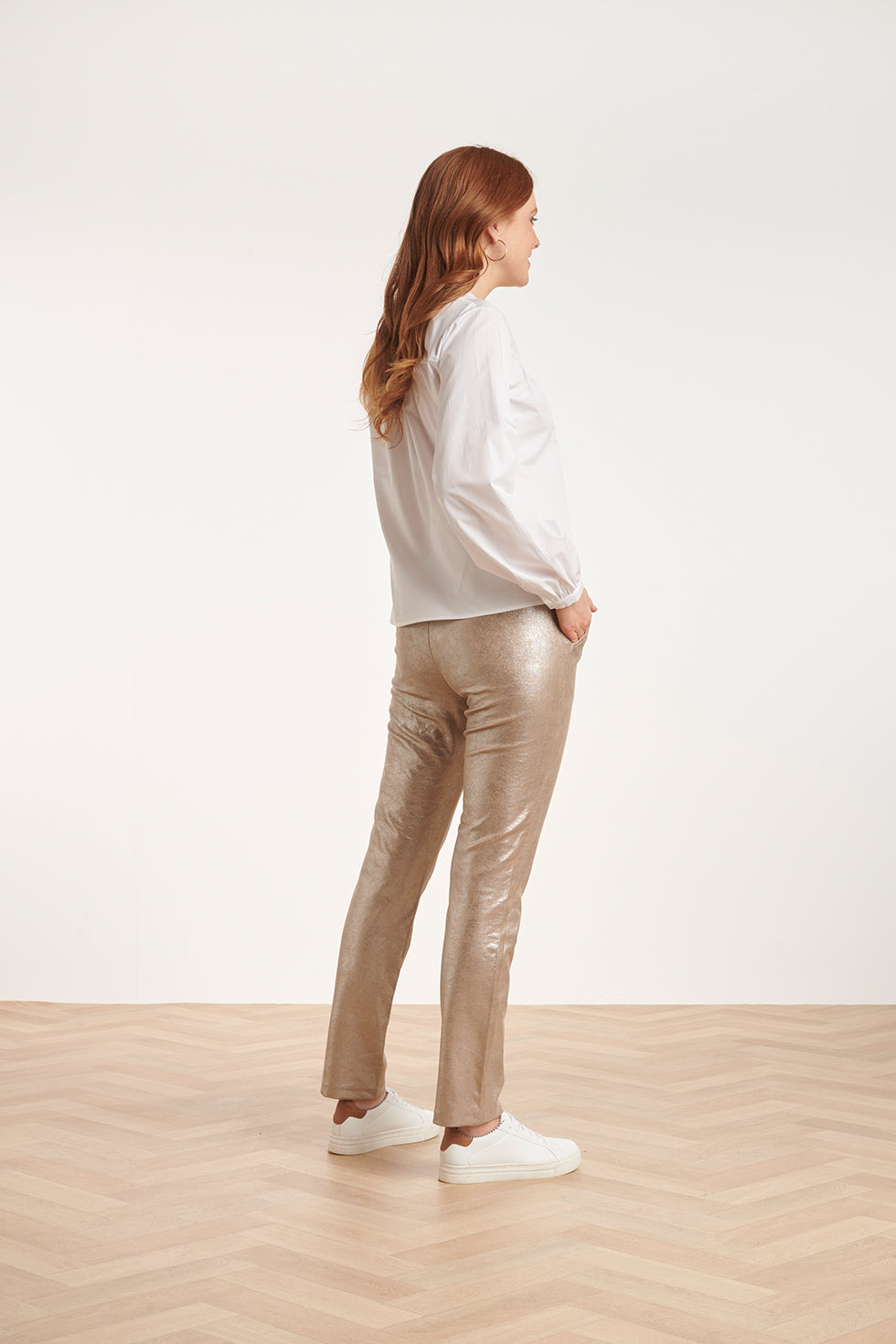 24580 Puffy Sleeve Blouse | White
