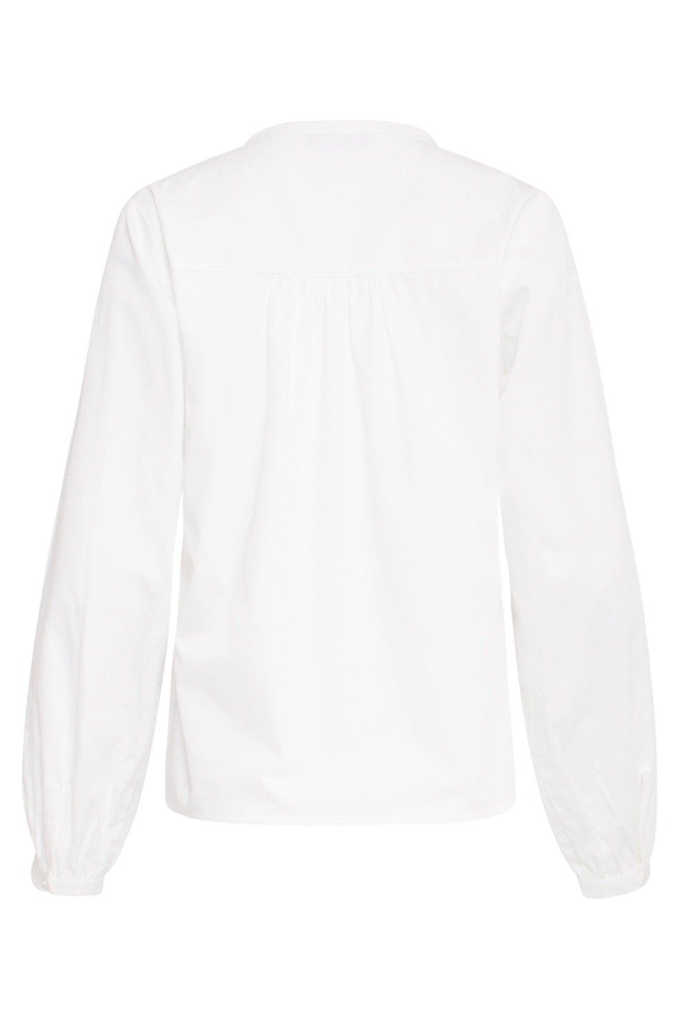 24580 Puffy Sleeve Blouse | White