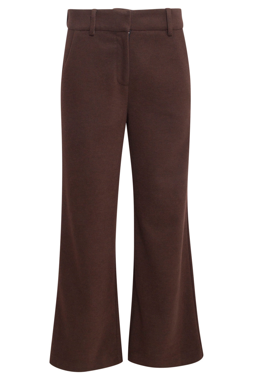 24581 E Wijde Pijpen Broek | Dark Brown