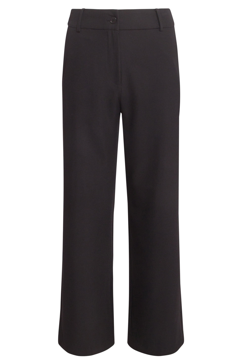 24586 Tailored Broek Met Wijde Pijpen | Black