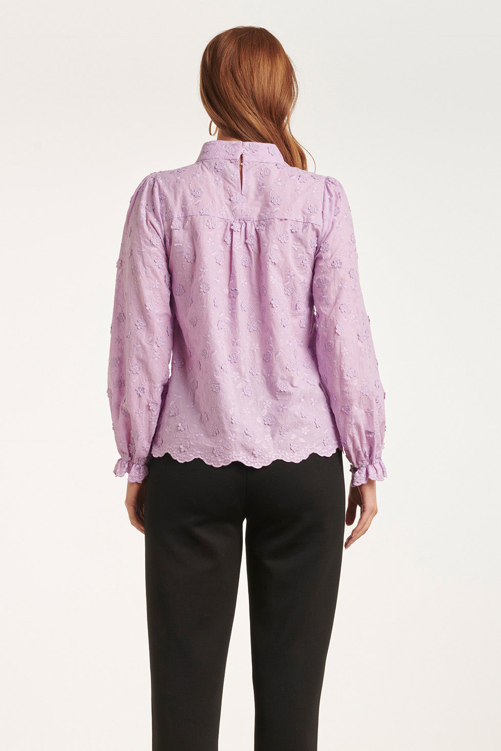 24591 Bloem Textuur Lila Blouse | Lilac
