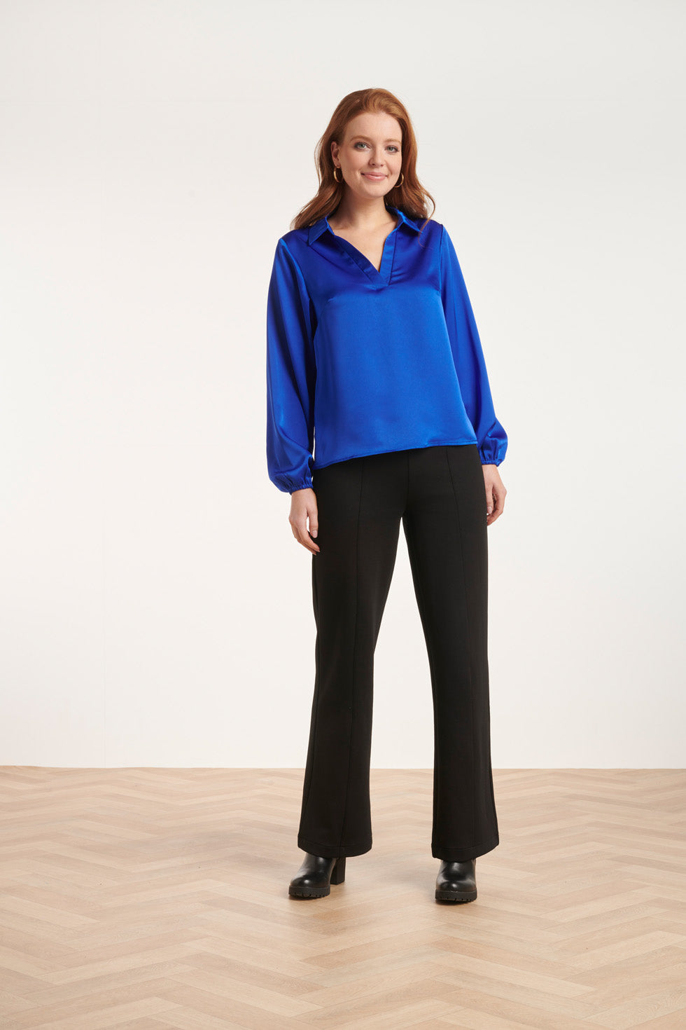 24594 Satijnen Cobalt Top | Cobalt Blue