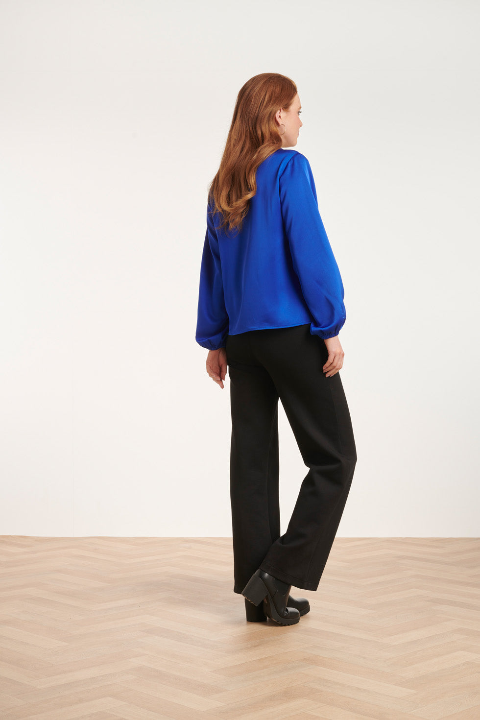 24594 Satijnen Cobalt Top | Cobalt Blue