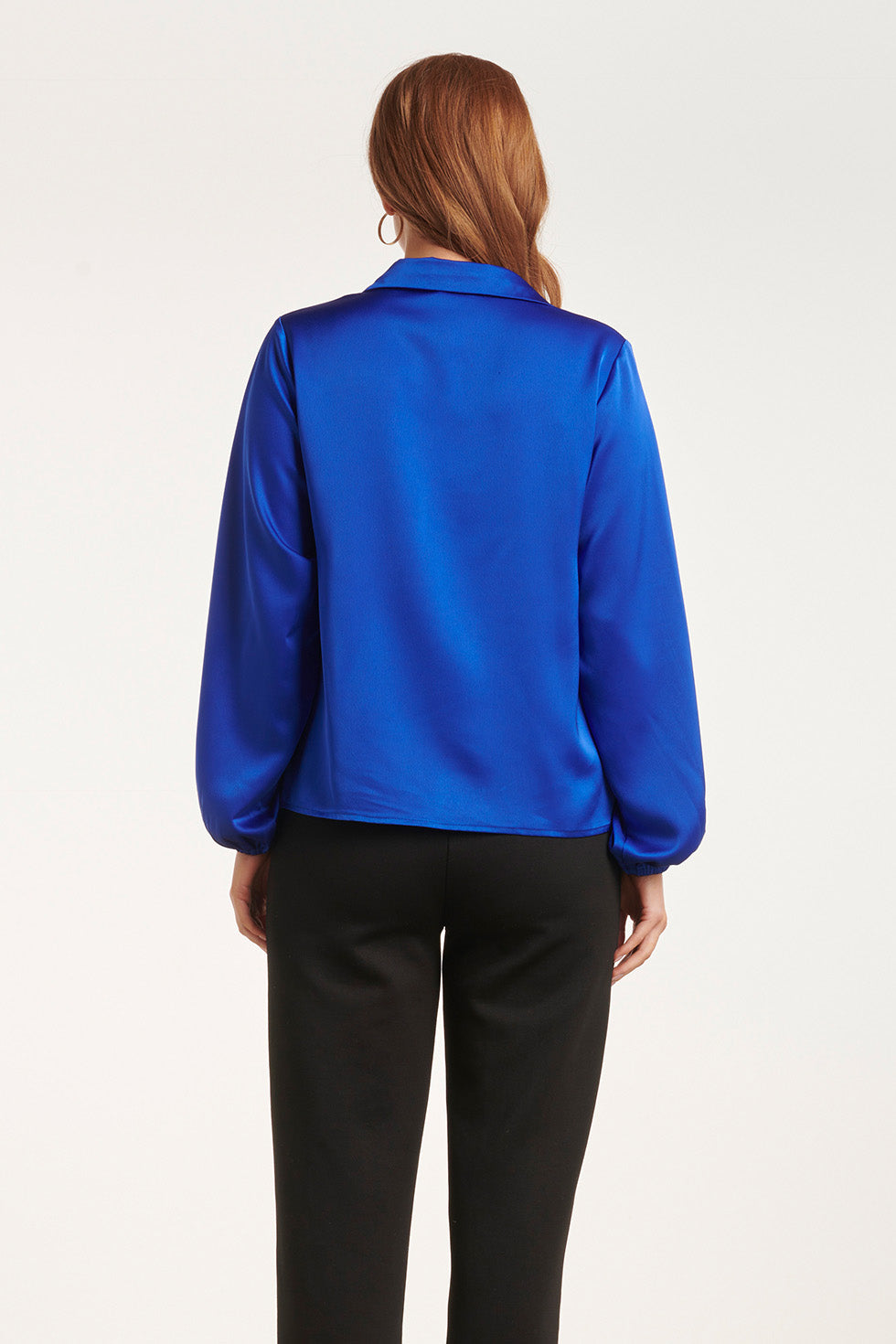 24594 Satijnen Cobalt Top | Cobalt Blue