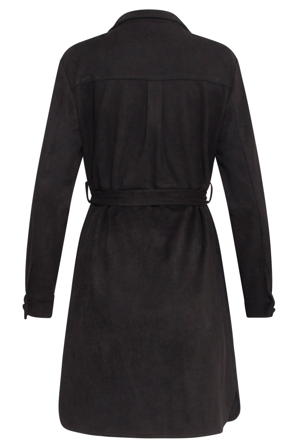 24595 E Suède Overhemdjurk | Black