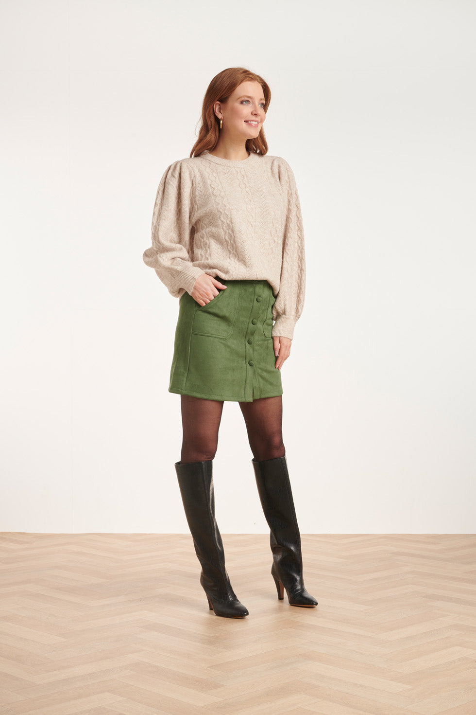 24596 Suède Knooprokleger | Army Green