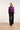 24624 Paars e Fijngebreide Top Met Ronde Hals | Purple