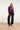 24624 Paars e Fijngebreide Top Met Ronde Hals | Purple