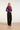 24624 Paars e Fijngebreide Top Met Ronde Hals | Purple