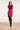 24627 blok Gebreide Jurk | Cerise - Bordeaux
