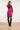 24627 blok Gebreide Jurk | Cerise - Bordeaux