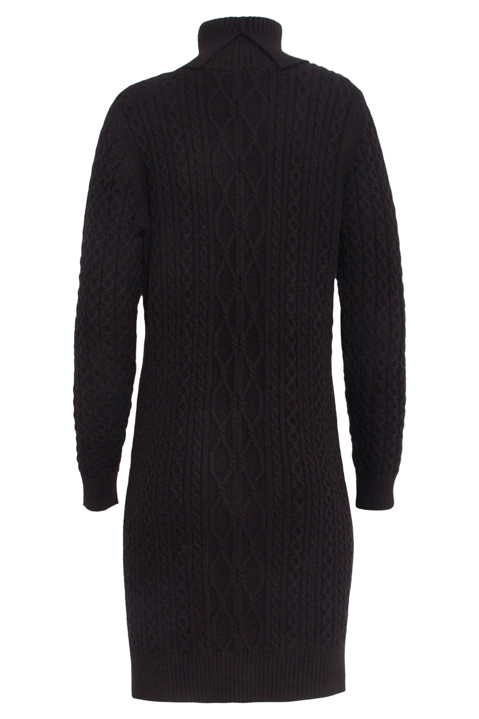 24629 Gebreid Jurk Met Vlechtstructuur | Black