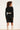 24632 Beige Bicolor Gebreide Jurk Met V-Hals | Black - Sand