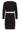 24632 Beige Bicolor Gebreide Jurk Met V-Hals | Black - Sand