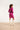 24632 Paarse Bicolor Gebreide Jurk Met V-Hals | Cerise - Purple