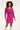 24632 Lila zweifarbiges Strickkleid mit V-Ausschnitt | Cerise - Lila