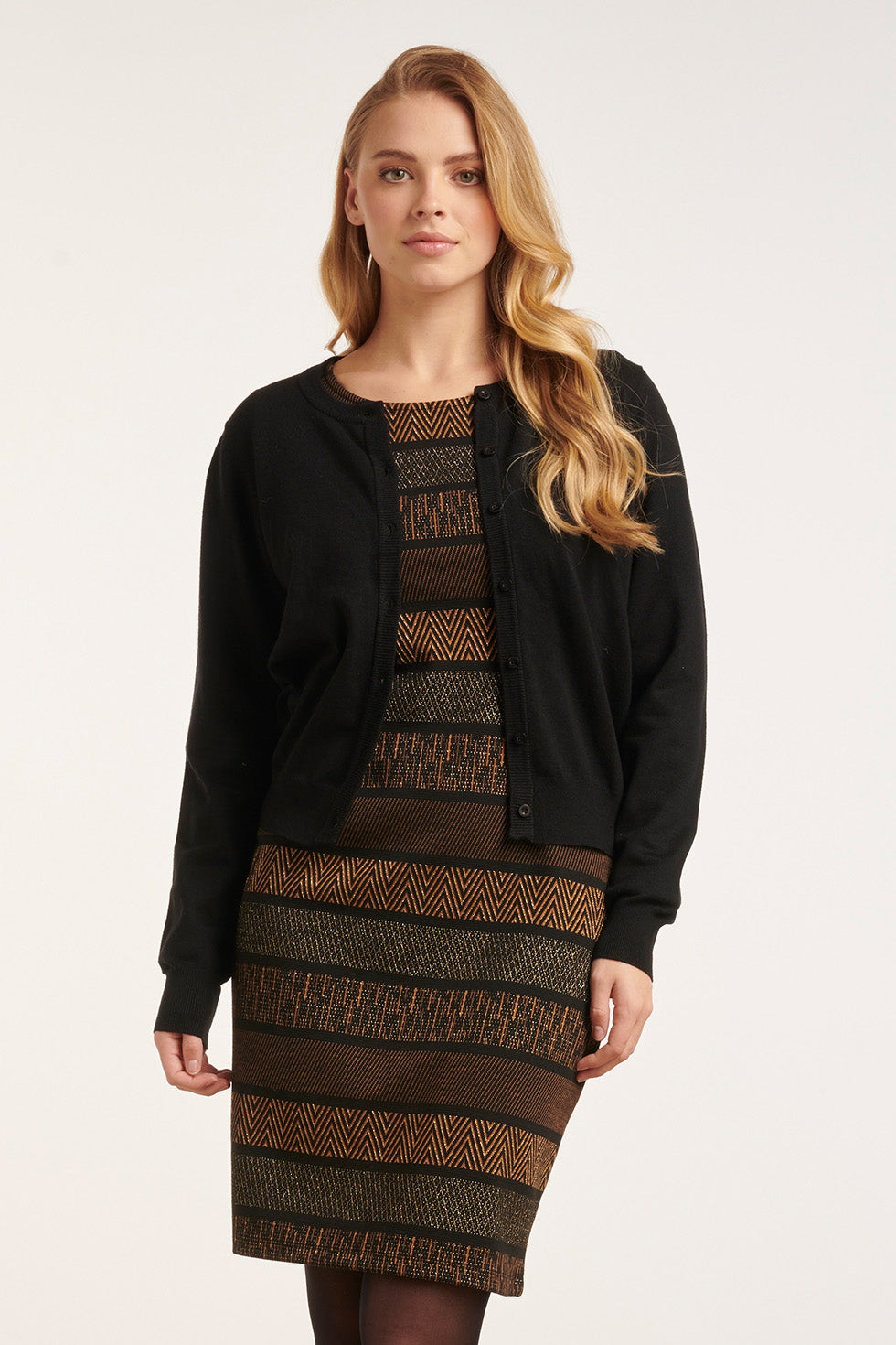 24633 e Gebreid Vest | Black