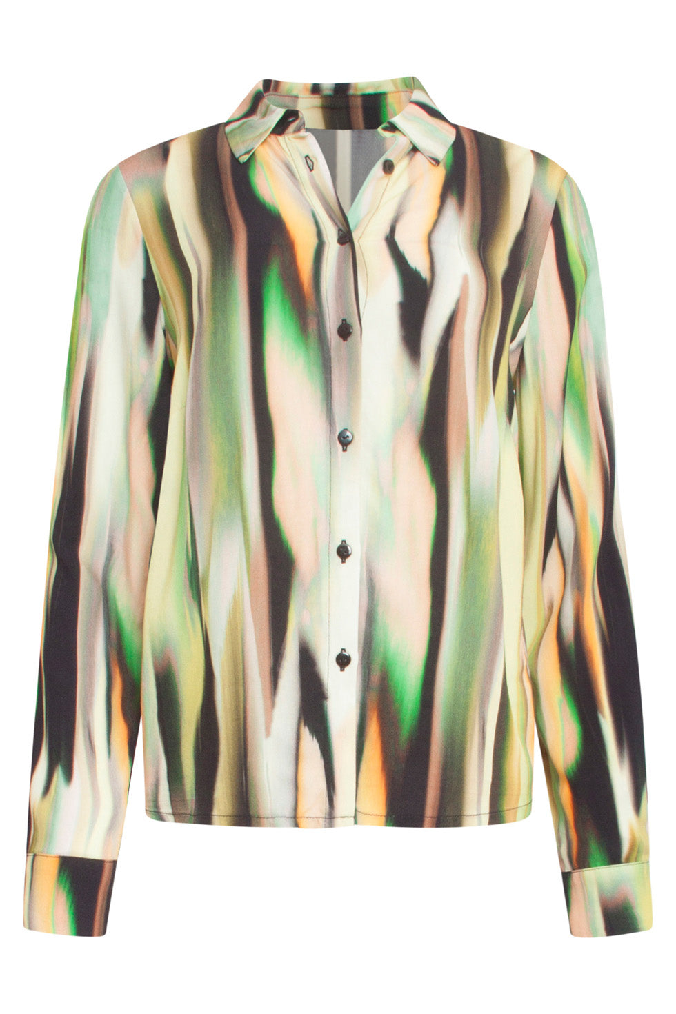24640 Blouse Met Abstracte Print | Green-Multicolour