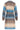 24643 Multicolour Zigzagprint Jurk | Blue - Sand