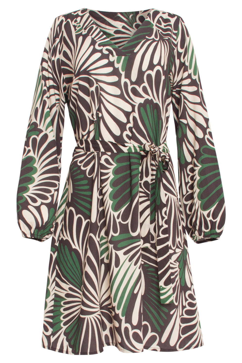 24648 E Grafische Print Jurk | Black - Muticolour