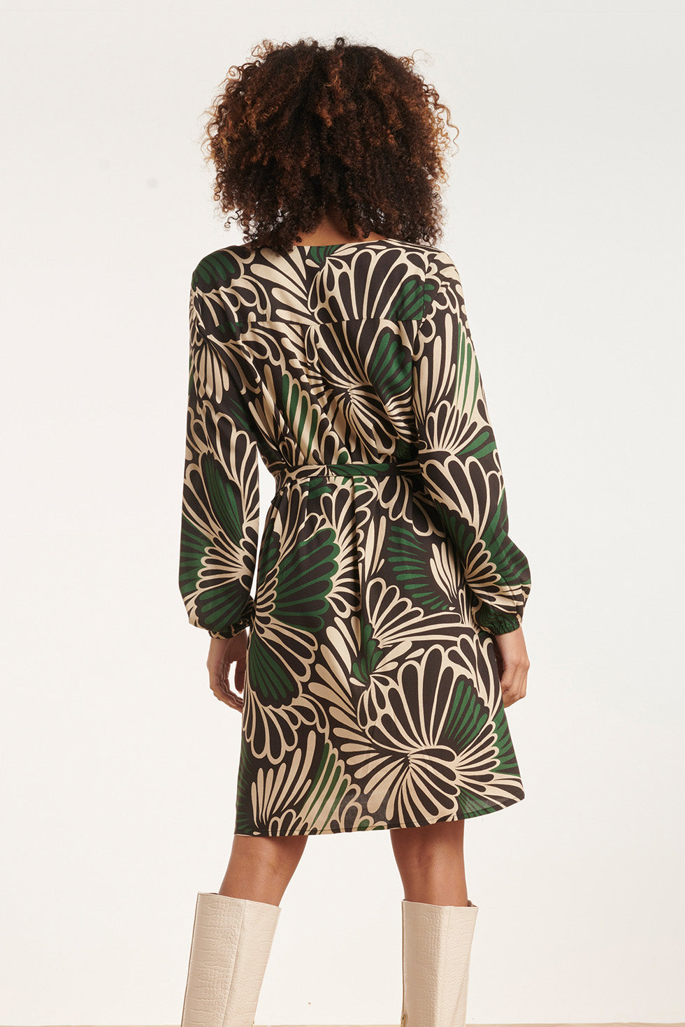 24648 E Grafische Print Jurk | Black - Muticolour