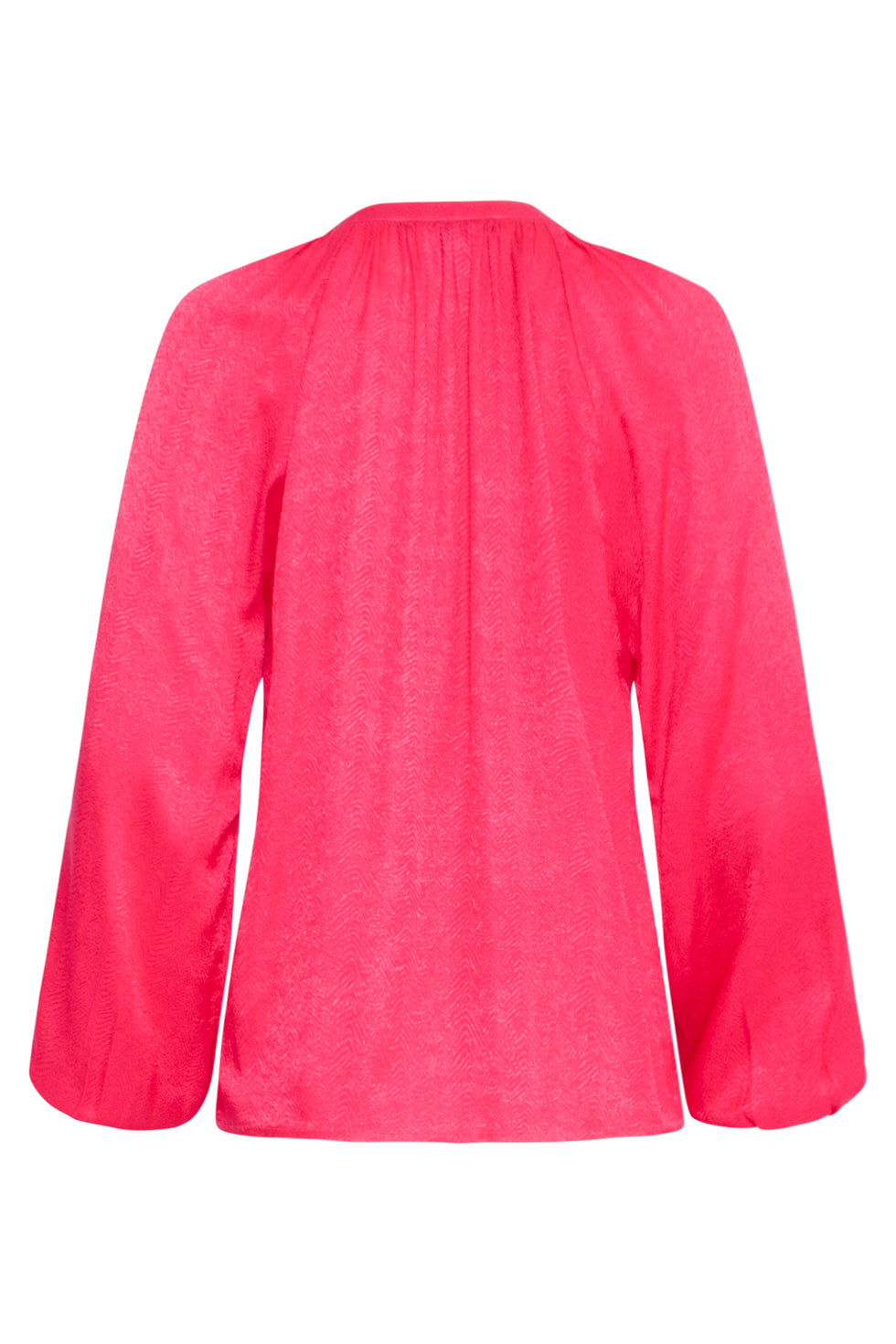 24700 Fuchsia Jacquard V-Hals Top Met Zebra Motief | Pink