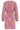 24701 Paars V-Hals Jurk Met Aztec Print | Purple - Yellow
