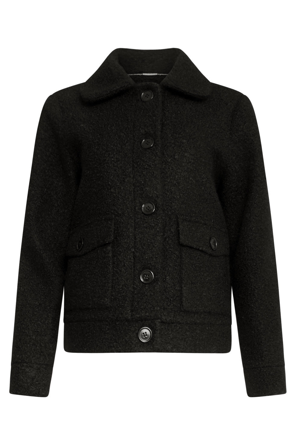 24708 E Korte Jas Met Grote Zakken | Black