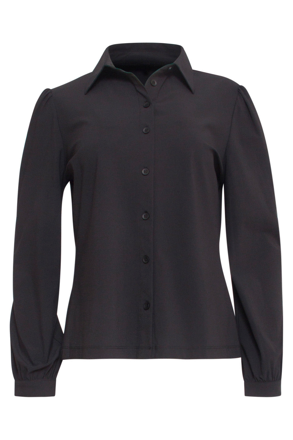 24720 e Travel Kwaliteit Blouse Met KraagKnopen | black