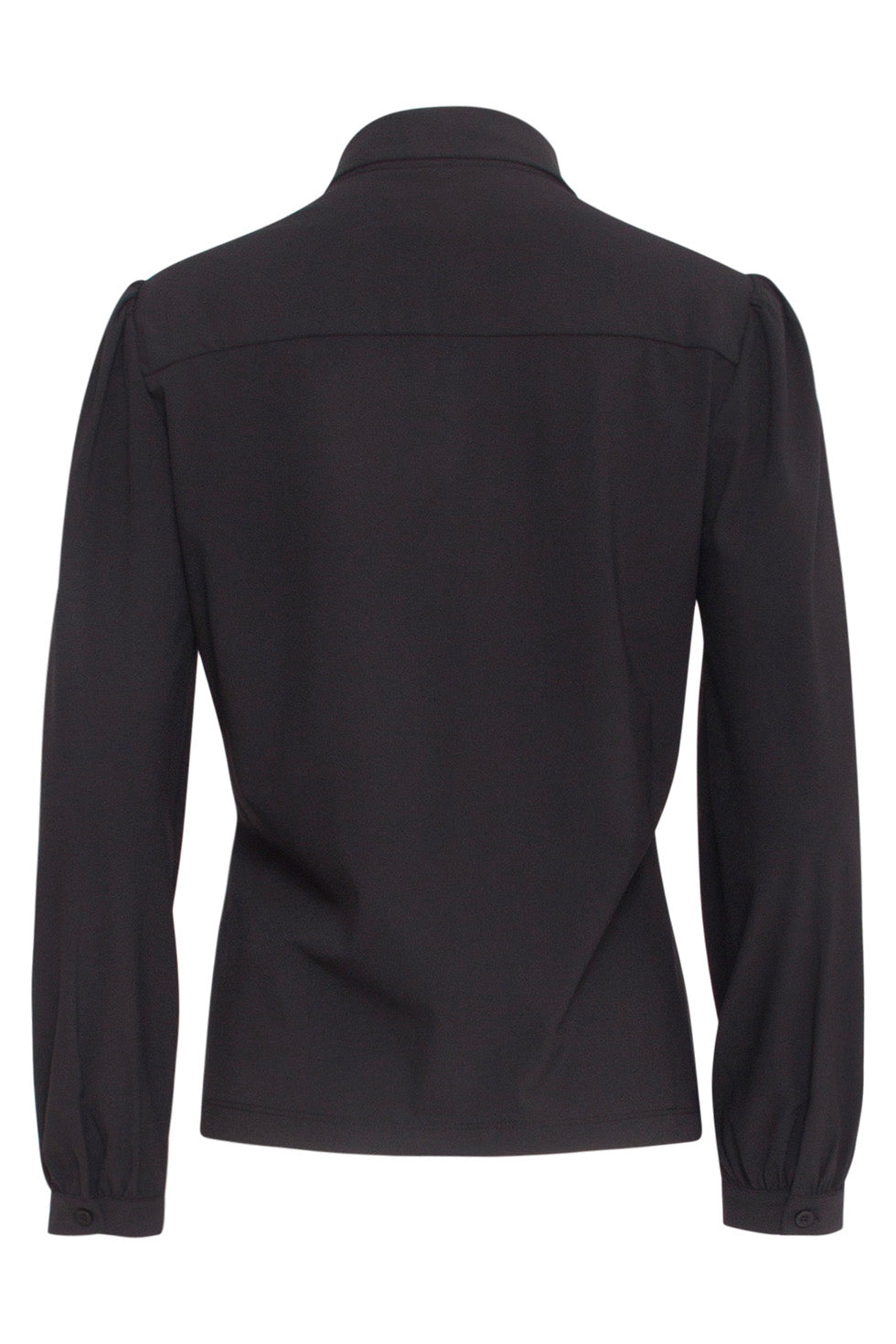24720 E Travel Kwaliteit Blouse Met Kraagknopen | Black
