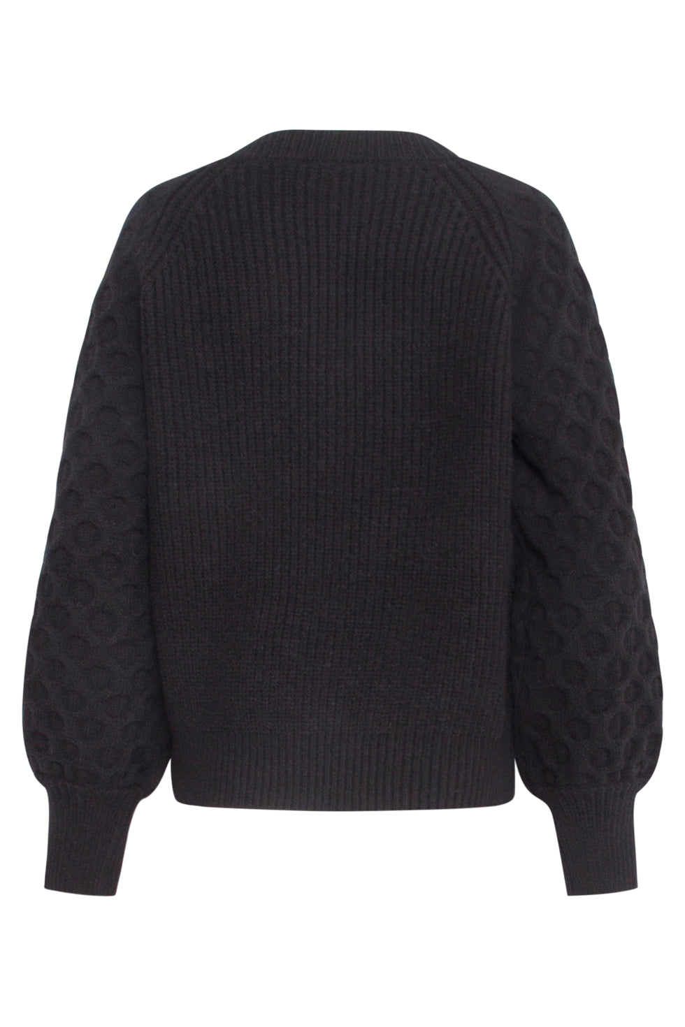 24784 E Oversized Trui Met V-Hals | Black