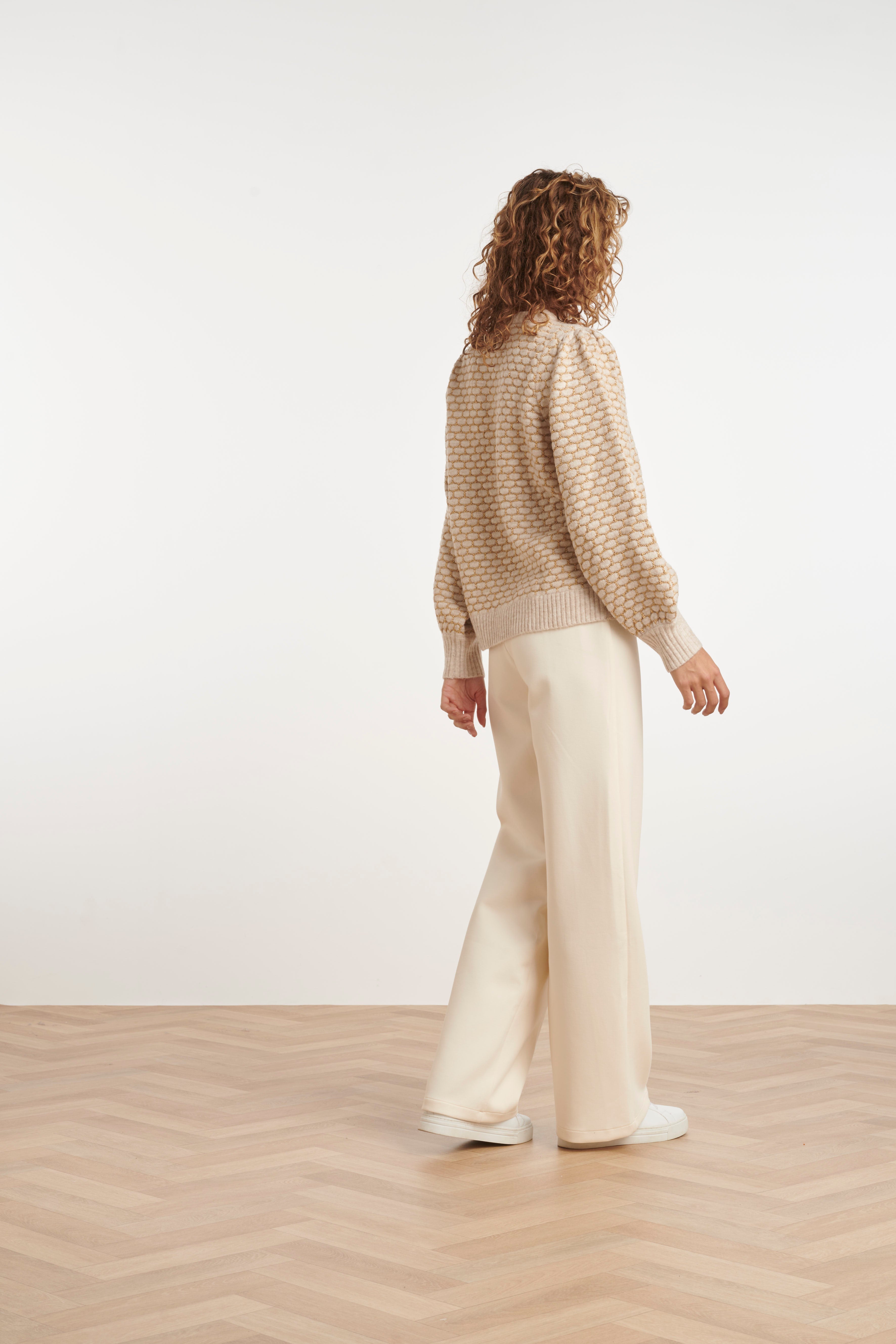 24785 Gebreid Trui | Sand-Gold