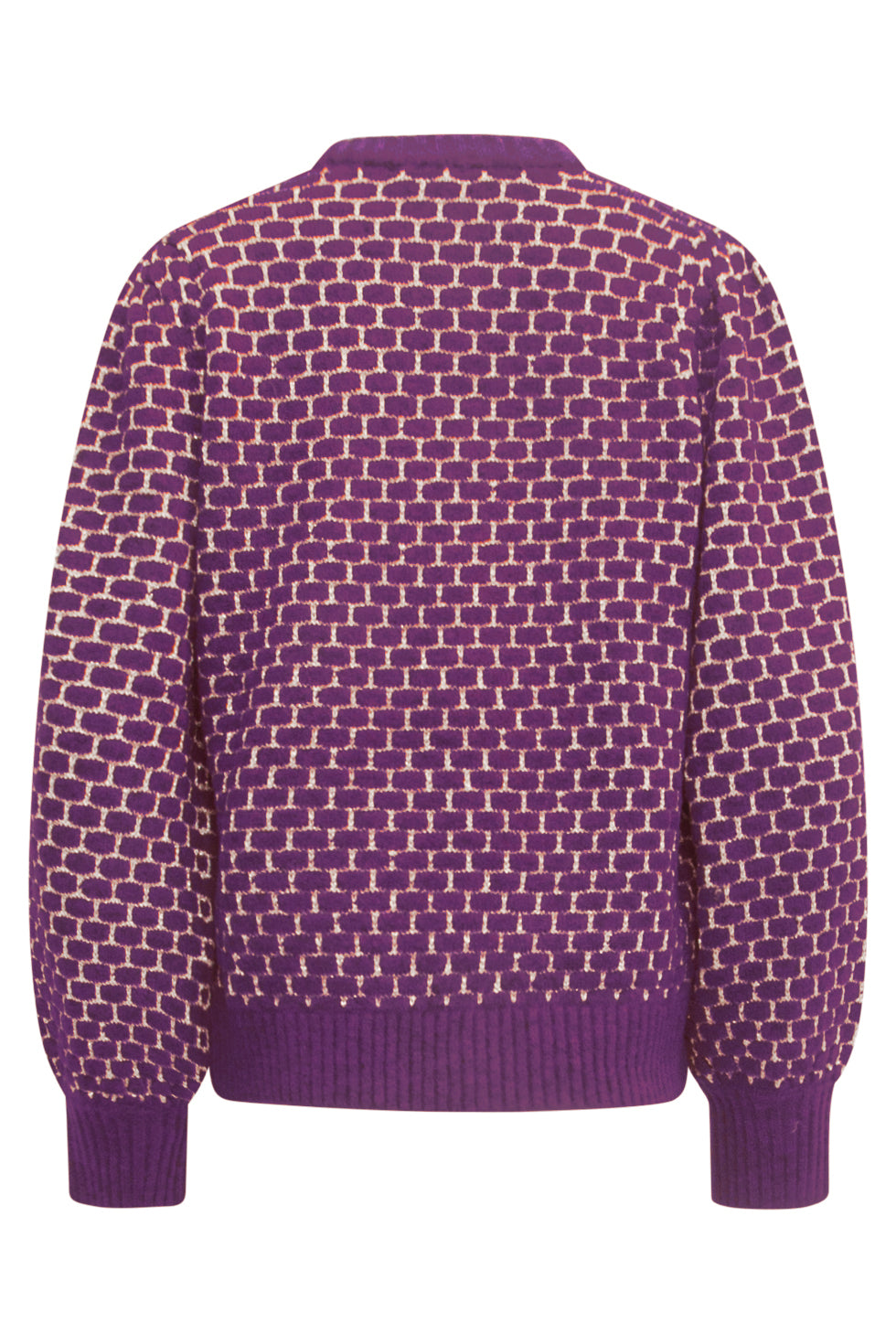 24785 Paarse Trui Met Brick-Textuur | Purple