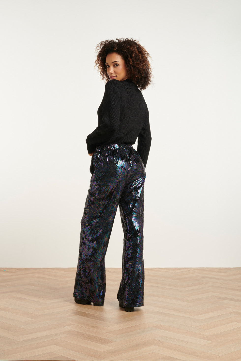 24788 E Geribde Coltrui Met Lurex | Black