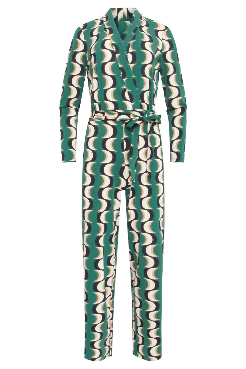 24816 Retro Geprinte Travel Kwaliteit Jumpsuit | Muticolour