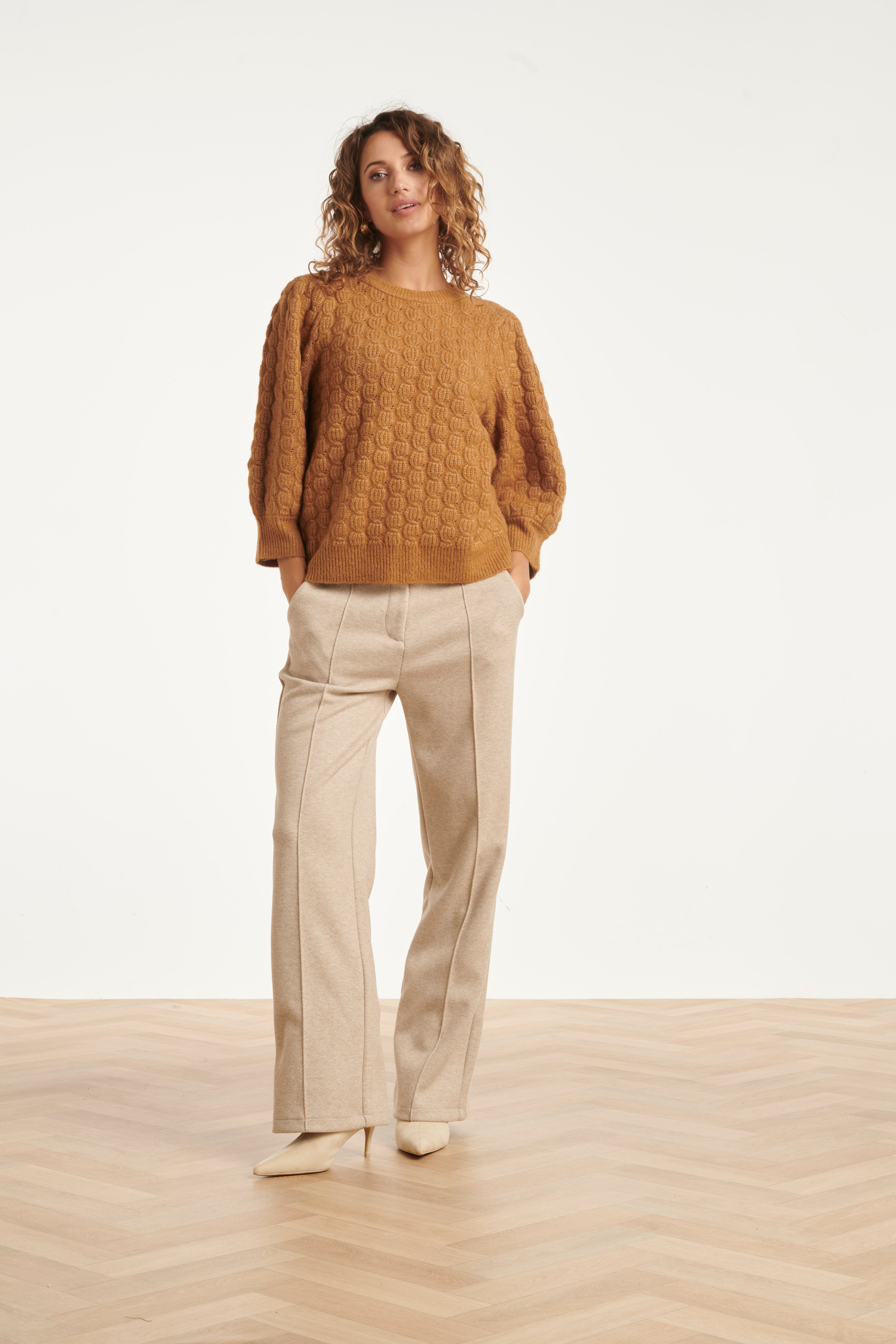 24834 Tobacco Gebreide Trui | Tabacco