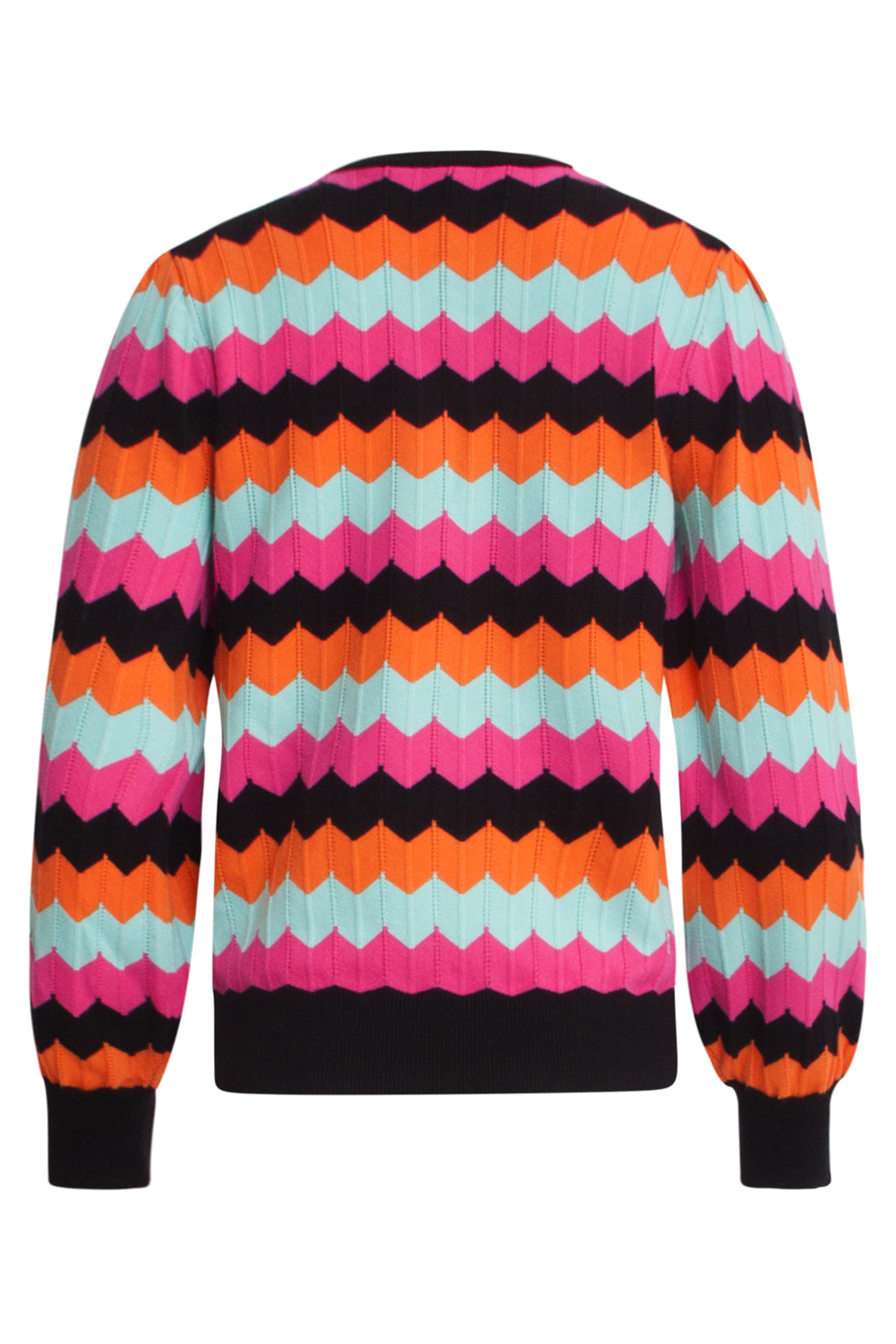 24912 Zigzag Gestreepte Gebreide Top | Muticolour