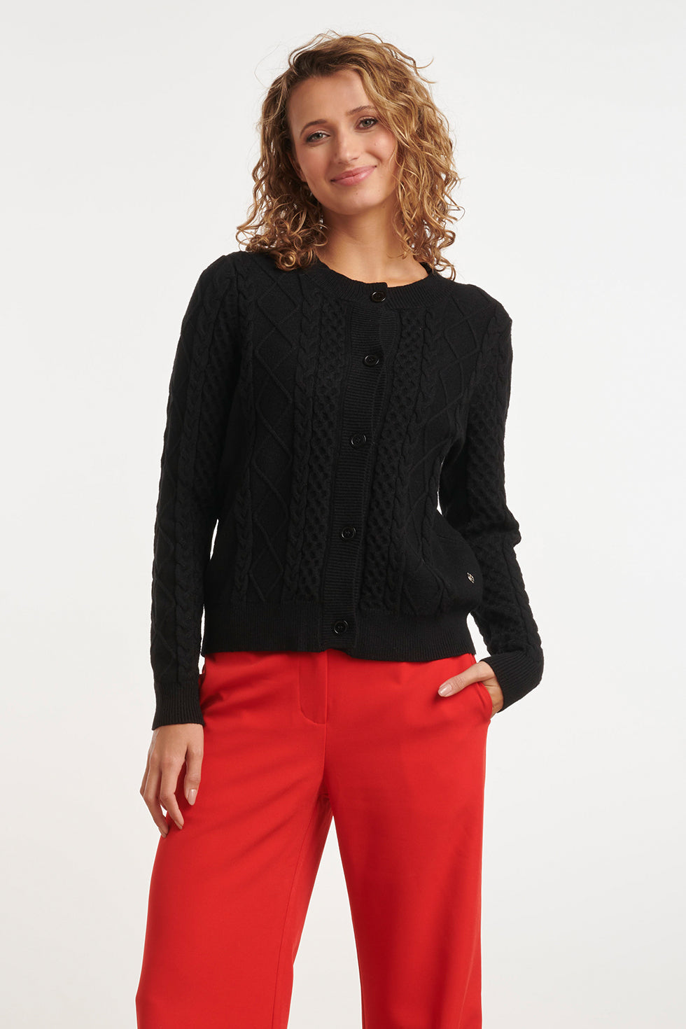 24915 e Gebreide Cardigan | Light Grey