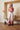 25018 Wide Leg Broekvintage Mauve Ombre | Off White - Old Pink