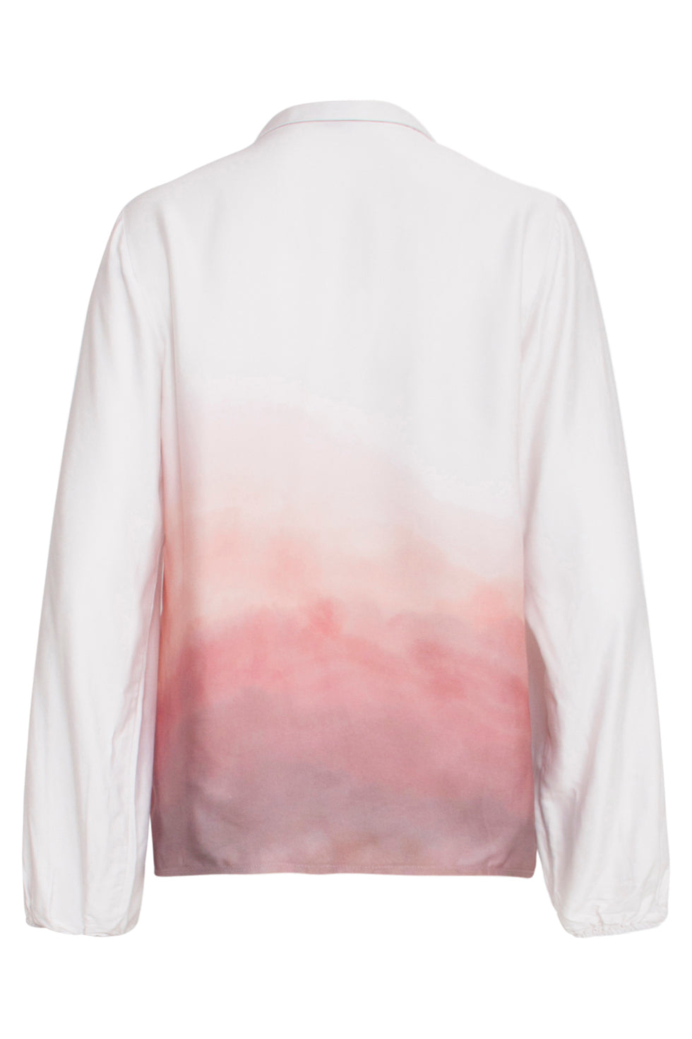 25020 Top Met Kraagvintage Mauve Ombre Print | Off White-Old Pink